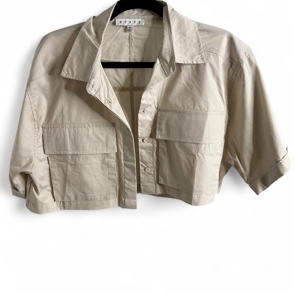 HYFVE Beige Cropped Utility Top